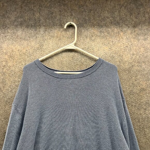 Southern Tide Sweatshirt Men 2XL Blue Heather Cotton Waffle Knit Crewneck - Picture 9 of 10